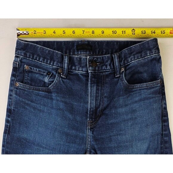 Uniqlo Size 30x32 Mens Slim Straight Mid Rise Kaihara Fabric Blue Denim Jeans - Picture 2 of 11